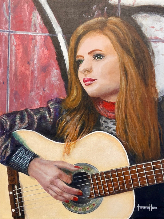 Caught Up in Thought - 18”W x 24”H x .75”D